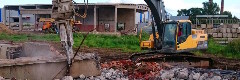 Демонтаж фундамента в асбесте